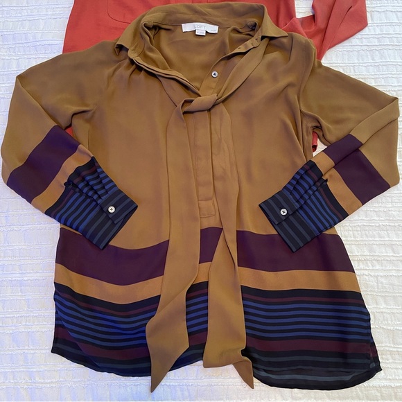 LOT OF 4 LOFT XS/SP Fall Dress Tops - Picture 4 of 5